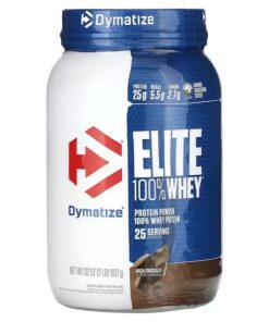 Dymatize, Elite, 100% Whey Protein Powder, Rich Chocolate, 2 lbs (907 g)
