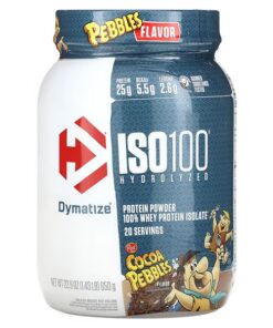 Dymatize, ISO100 Hydrolyzed, 100% Whey Protein Isolate, Cocoa Pebbles, 1.43 lb (650 g)