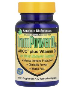American Biosciences, ImmPower® D3, AHCC® Plus Vitamin D3, 30 Vegetarian Capsules