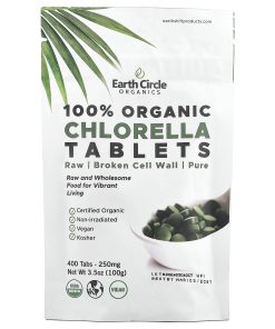Earth Circle Organics, 100% Organic Chlorella Tablets, 400 Tablets