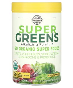 Country Farms, Super Greens, Alkalizing Formula, Apple Banana, 10.6 oz (300 g)