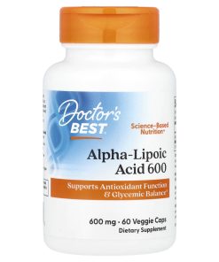 Doctor&#039;s Best, Alpha-Lipoic Acid 600, 600 mg, 60 Veggie Caps