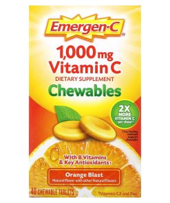 Emergen-C, Vitamin C Chewables, Orange Blast, 40 Chewable Tablets
