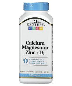 21st Century, Calcium Magnesium Zinc + D3, 250 Tablets