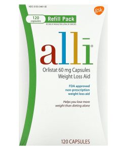 Alli, Orlistat, Weight Loss Aid, Refill Pack , 60 mg, 120 Capsules