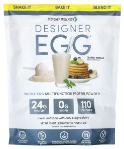 Designer Wellness, Designer Egg®, Whole Egg Multifunction Protein Powder, Classic Vanilla, 12.4 oz (352 g)