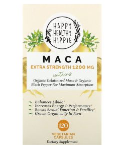 Happy Healthy Hippie, Maca, 120 Vegetarian Capsules
