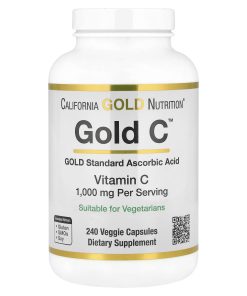 California Gold Nutrition, Gold C®, USP Grade Vitamin C, 1,000 mg, 240 Veggie Capsules