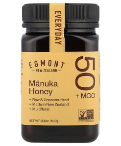 Egmont Honey, Manuka Honey, Raw & Unpasteurized, MGO 50+, 17.6 oz (500 g)