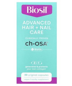 Biosil, Advanced Hair + Nail Care + Biotin, 30 Original Capsules