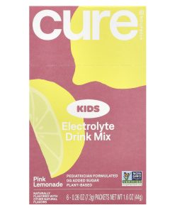 Cure Hydration, Kids, Electrolyte Drink Mix, Pink Lemonade, 6 Packets, 0.26 oz (7.3 g) Each