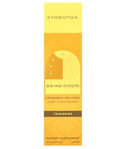 Cymbiotika, D3+K2+CoQ10, Liposomal Delivery, Tangerine, 4,000 IU, 2 fl oz (60 ml)