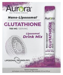 Aurora Nutrascience, Nano-Liposomal®, Glutathione, Liposomal Drink Mix, 30 Packets, 0.32 oz (9 g) Each