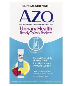 AZO, Urinary Health, Ready To Mix Packets, Raspberry-Lemonade, 10 Single Serve Packets, 5.3 g (0.19 oz) Each