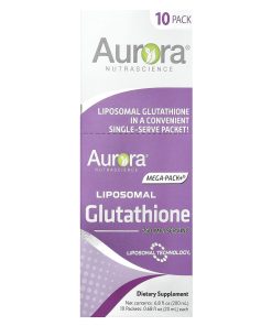 Aurora Nutrascience, Mega-Pack+®, Liposomal Glutathione, 10 Packets, 0.68 fl oz (20 ml) Each