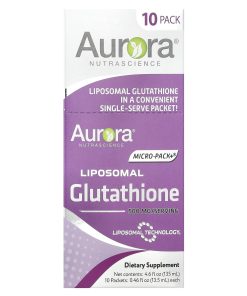 Aurora Nutrascience, Micro-Pack+®, Liposomal Glutathione , 10 Packets, 0.46 fl oz (13.5 ml) Each