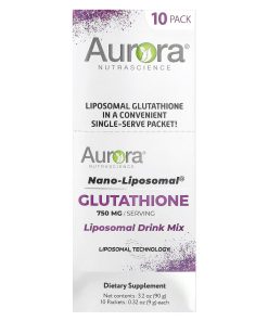 Aurora Nutrascience, Nano-Liposomal®, Glutathione, Liposomal Drink Mix, 10 Packets, 0.32 oz (9 g) Each