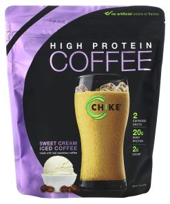 Chike Nutrition, High Protein Iced Coffee, Sweet Cream, 17.8 oz (504 g)