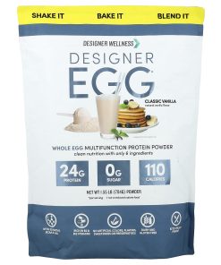 Designer Wellness, Designer Egg®, Whole Egg Multifunction Protein Powder, Classic Vanilla, 1.55 lb (704 g)