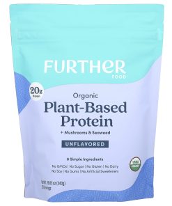 Further Food, Organic Plant-Based Protein + Mushrooms & Seaweed, Unflavored, 19.05 oz (540 g)