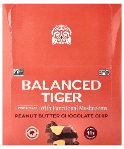 Balanced Tiger, Protein Bar, Peanut Butter Chocolate Chip, 12 Bars, 1.55 oz (44 g) Each