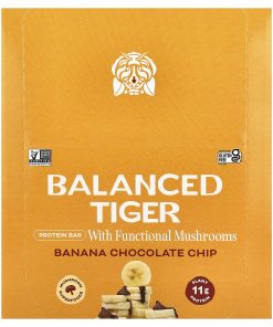 Balanced Tiger, Protein Bar, Banana Chocolate Chip, 12 Bars, 1.55 oz (44 g) Each