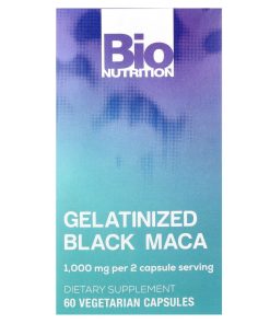 Bio Nutrition, Gelatinized Black Maca, 60 Vegetarian Capsules (500 mg per Capsule)