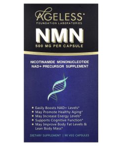 Ageless Foundation Laboratories, NMN, 500 mg, 90 Veg Capsules