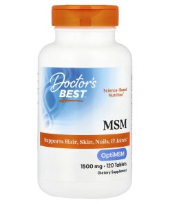 Doctor's Best, MSM with OptiMSM®, 1,500 mg, 120 Tablets