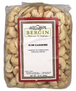 Bergin Fruit and Nut Company, Raw Cashews, 16 oz (454 g)