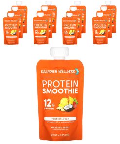 Designer Wellness, Protein Smoothie, Tropical Fruit, 12 Pack, 4.2 oz (120 g) Each