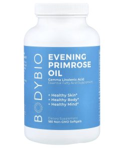 BodyBio, Evening Primrose Oil, 180 Non-GMO Softgels