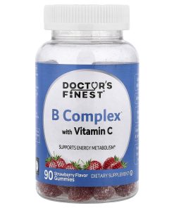 Doctor&#039;s Finest, B Complex with Vitamin C Gummies, Strawberry, 90 Gummies