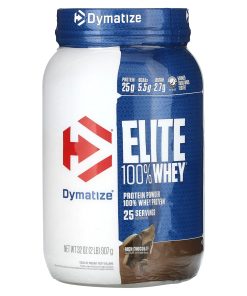 Dymatize, Elite 100% Whey Protein Powder, Rich Chocolate, 2 lbs (907 g)