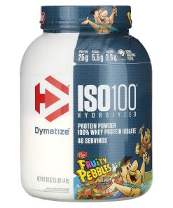 Dymatize, ISO100® Hydrolyzed, 100% Whey Protein Isolate, Fruity Pebbles, 3 lb (1.4 kg)