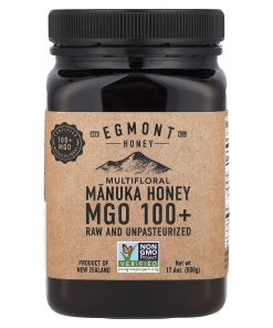 Egmont Honey, Multifloral Manuka Honey, Raw And Unpasteurized, MGO 100+, 17.6 oz (500 g)
