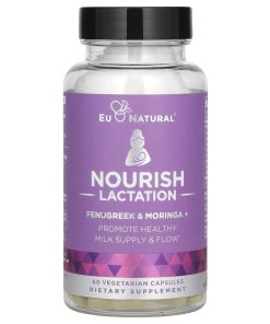 Eu Natural, Nourish Lactation, Fenugreek & Moringa+, 60 Vegetarian Capsles