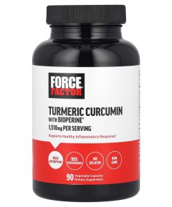 Force Factor, Turmeric Curcumin with BioPerine®, 90 Vegetable Capsules