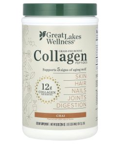 Great Lakes Wellness, Grass-Fed Bovine Collagen Peptides, Chai, 10 oz (284 g)