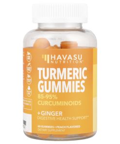 Havasu Nutrition, Turmeric + Ginger Gummies, Peach, 60 Gummies