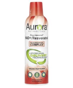 Aurora Nutrascience, Mega-Liposomal™ NAD+,Resveratrol, Organic Fruit, 16 fl oz (480 ml)