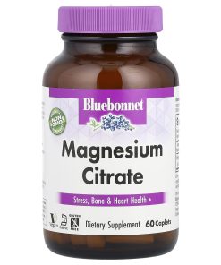 Bluebonnet Nutrition, Magnesium Citrate, 60 Caplets (200 mg per Caplet)