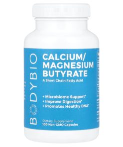 BodyBio, Calcium/ Magnesium Butyrate, 100 Non-GMO Capsules