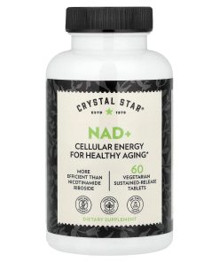 Crystal Star, NAD+, 60 Vegetarian Sustained-Release Tablets
