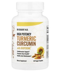 Divine Health, High Potency Turmeric Curcumin with BioPerine®, 60 Veggie Capsules