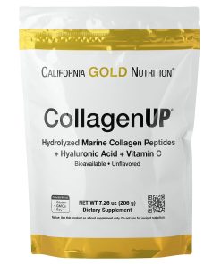 California Gold Nutrition, CollagenUP®, Hydrolyzed Marine Collagen Peptides with Hyaluronic Acid and Vitamin C, Unflavored, 7.26 oz (206 g)