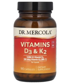 Dr. Mercola, Vitamins D3 & K2, 90 Capsules