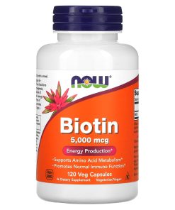 NOW Foods, Biotin, 5,000 mcg, 120 Veg Capsules