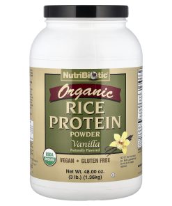 NutriBiotic, Organic Rice Protein Powder, Vanilla, 3 lb (1.36 kg)