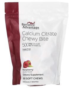 Bariatric Advantage, Calcium Citrate Chewy Bite, Sugar-Free, Raspberry, 90 Soft Chews